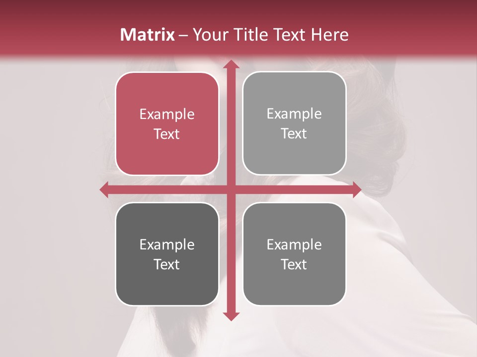 A Woman With Long Hair Is Posing For The Camera PowerPoint Template