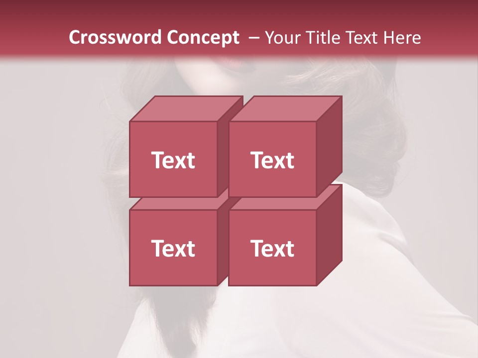 A Woman With Long Hair Is Posing For The Camera PowerPoint Template