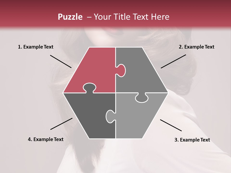 A Woman With Long Hair Is Posing For The Camera PowerPoint Template