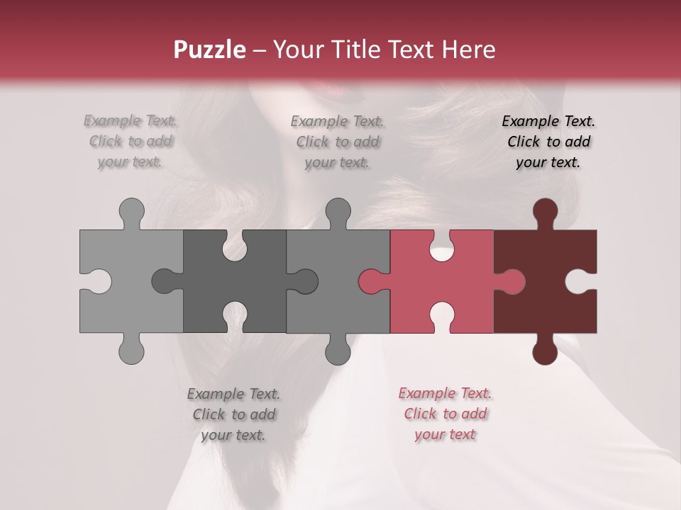 A Woman With Long Hair Is Posing For The Camera PowerPoint Template