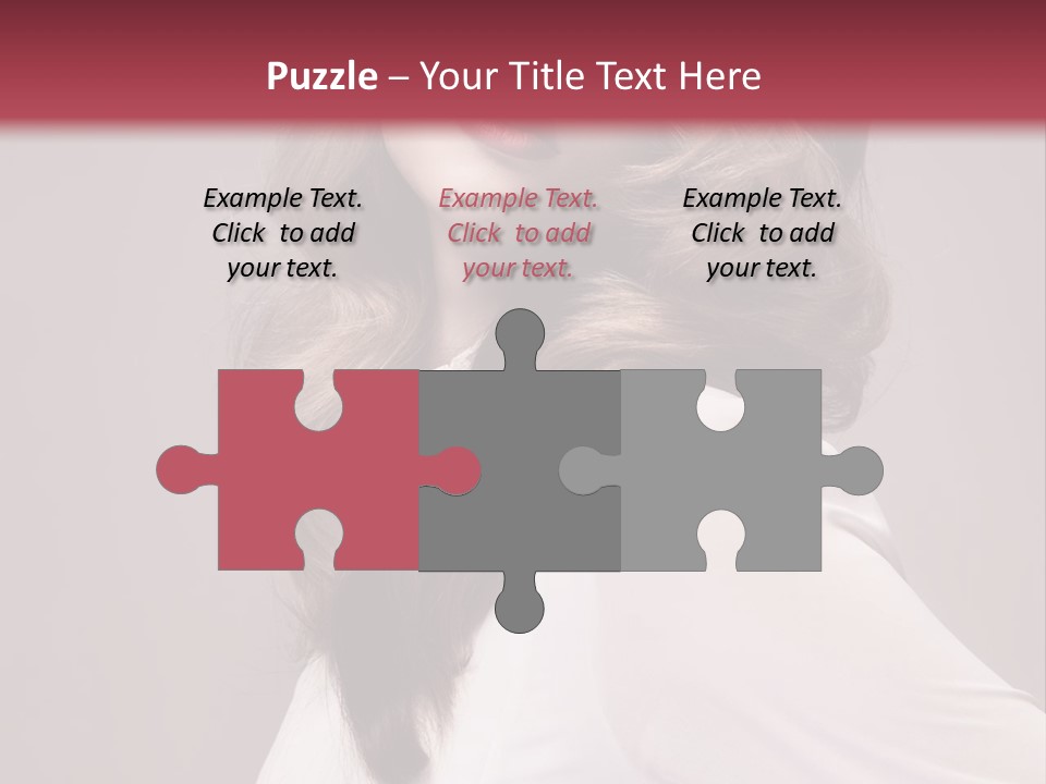 A Woman With Long Hair Is Posing For The Camera PowerPoint Template