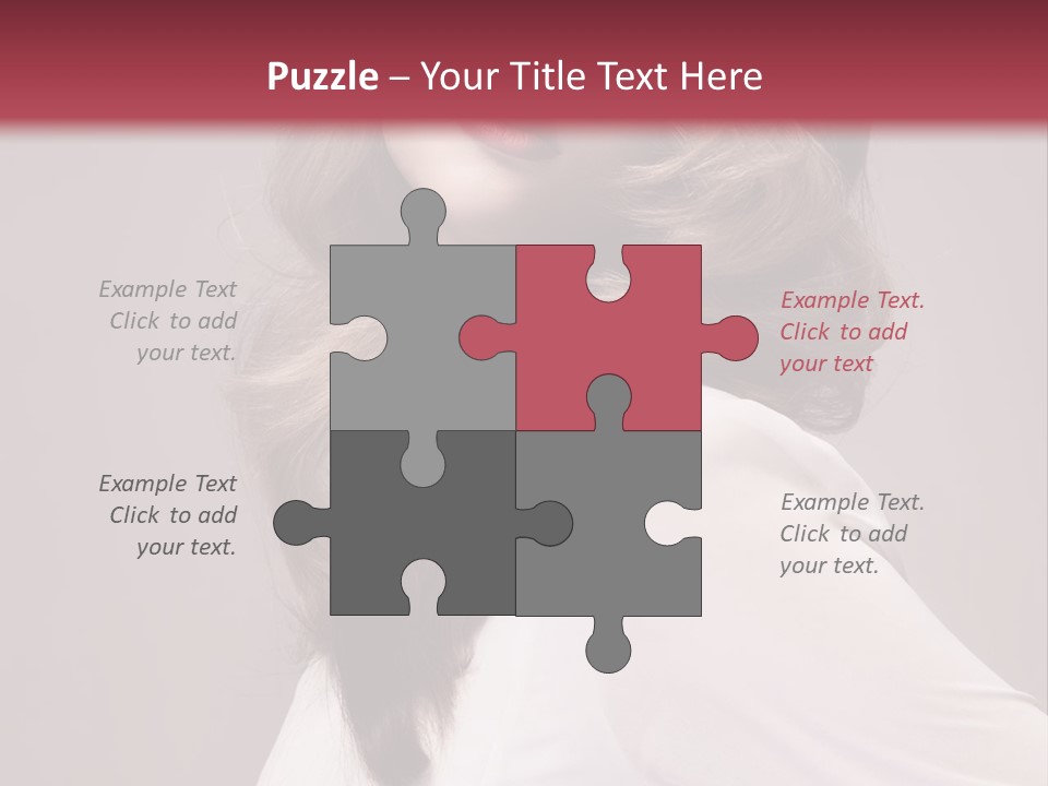 A Woman With Long Hair Is Posing For The Camera PowerPoint Template