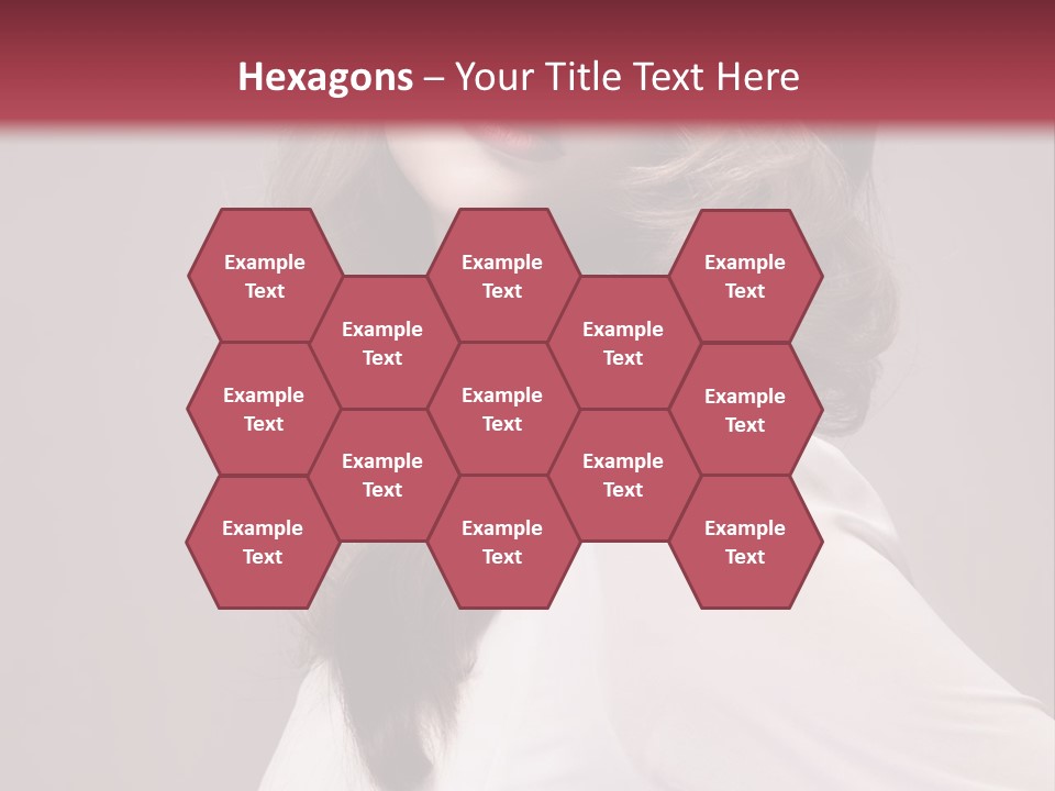 A Woman With Long Hair Is Posing For The Camera PowerPoint Template