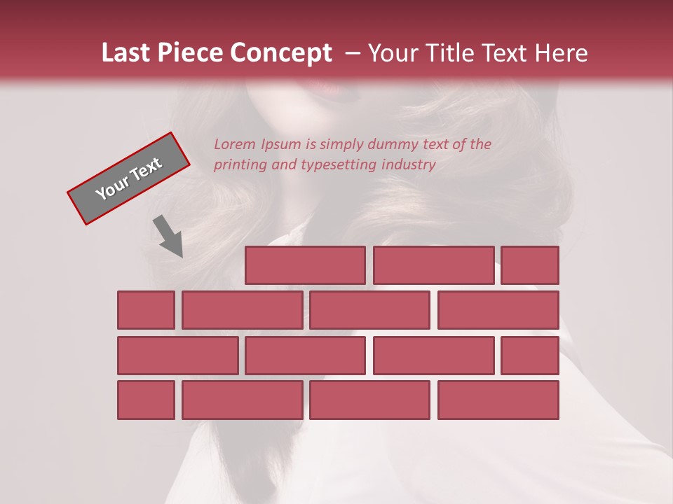 A Woman With Long Hair Is Posing For The Camera PowerPoint Template