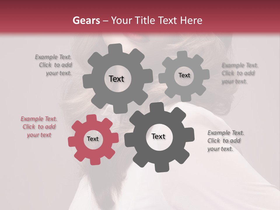 A Woman With Long Hair Is Posing For The Camera PowerPoint Template