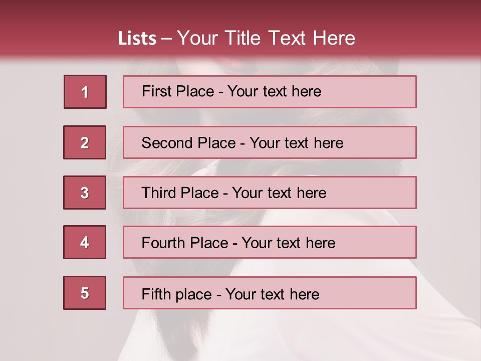 A Woman With Long Hair Is Posing For The Camera PowerPoint Template