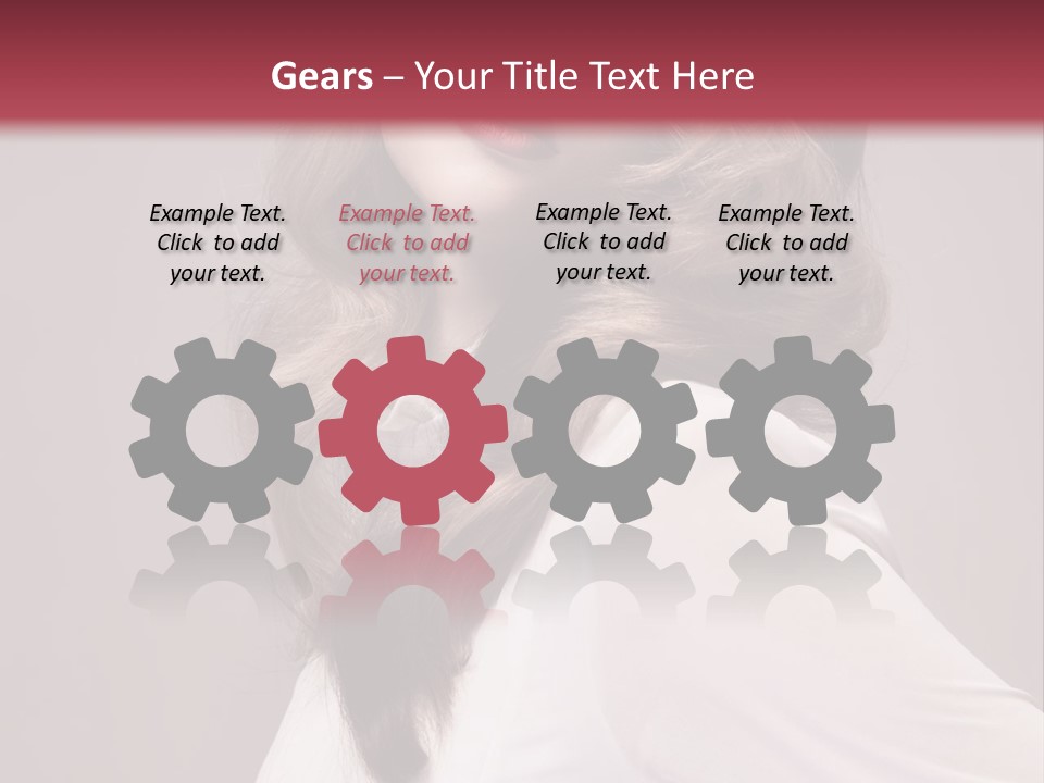 A Woman With Long Hair Is Posing For The Camera PowerPoint Template