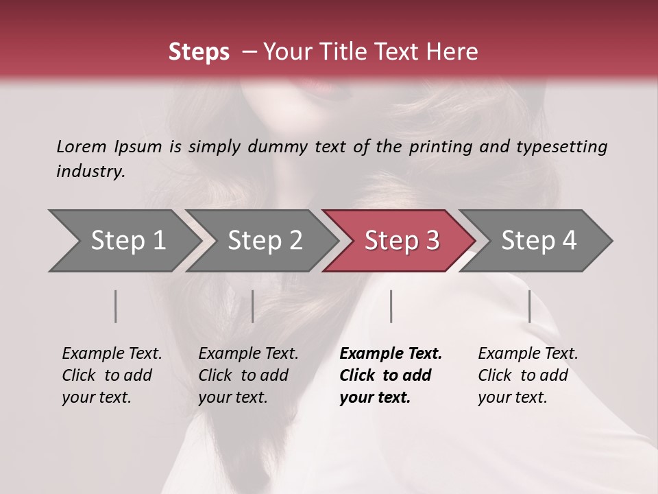A Woman With Long Hair Is Posing For The Camera PowerPoint Template