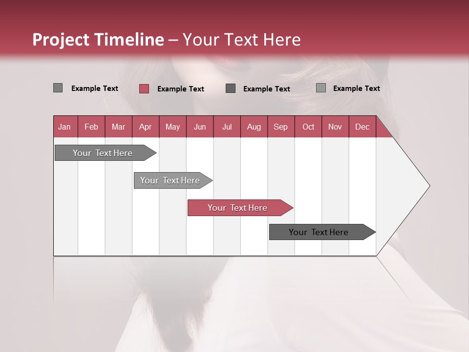 A Woman With Long Hair Is Posing For The Camera PowerPoint Template