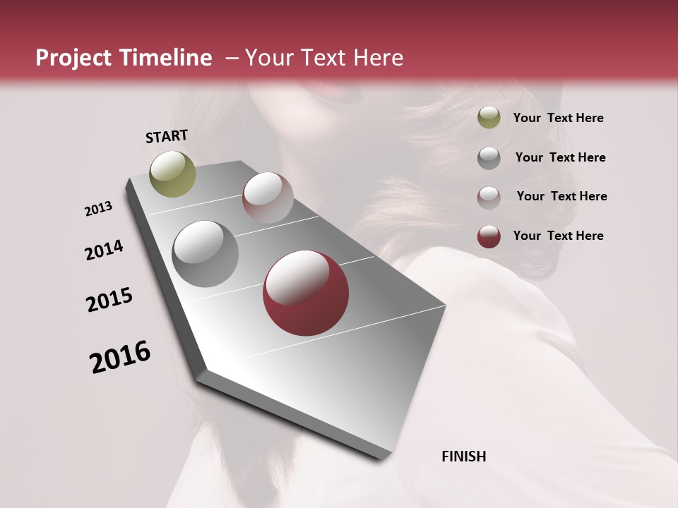 A Woman With Long Hair Is Posing For The Camera PowerPoint Template