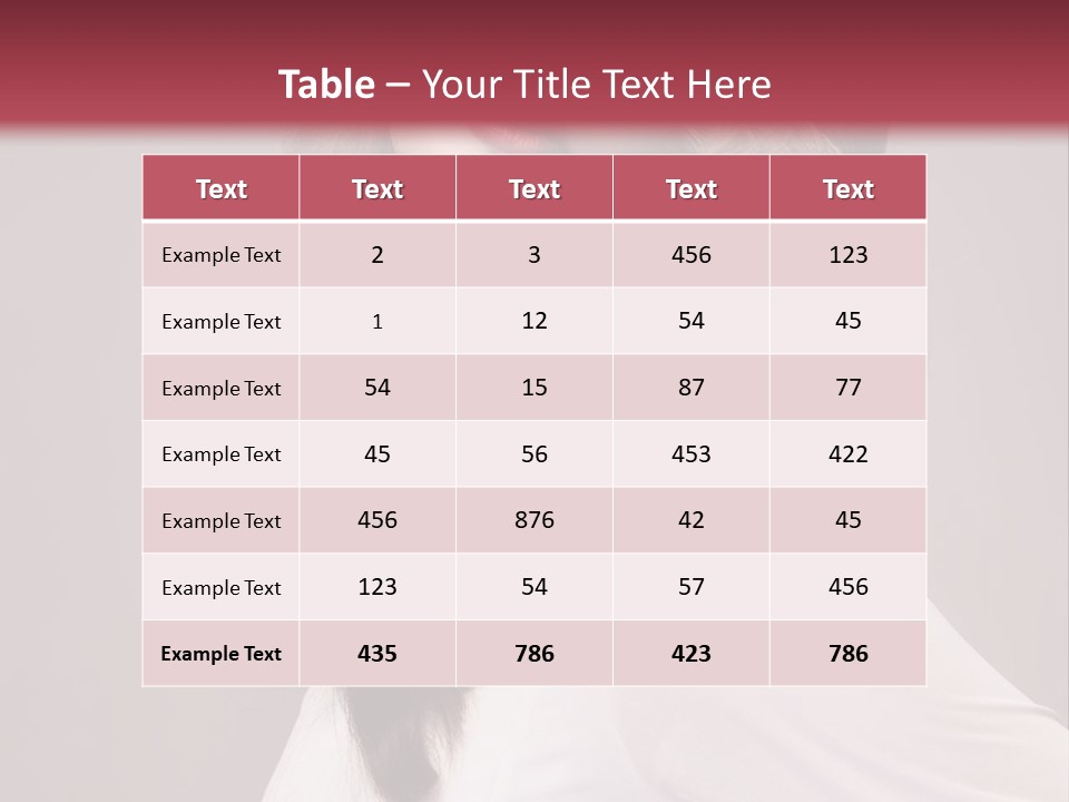 A Woman With Long Hair Is Posing For The Camera PowerPoint Template