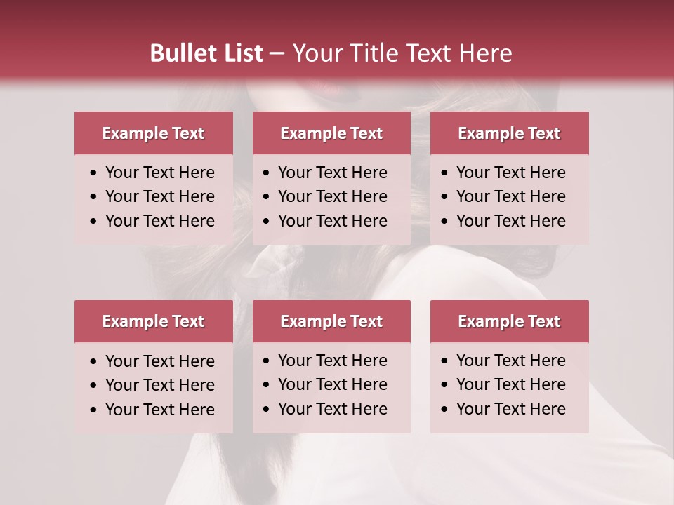 A Woman With Long Hair Is Posing For The Camera PowerPoint Template