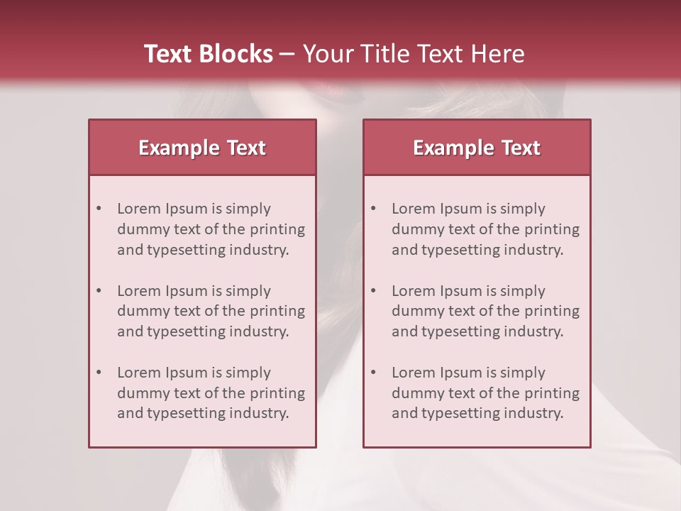 A Woman With Long Hair Is Posing For The Camera PowerPoint Template