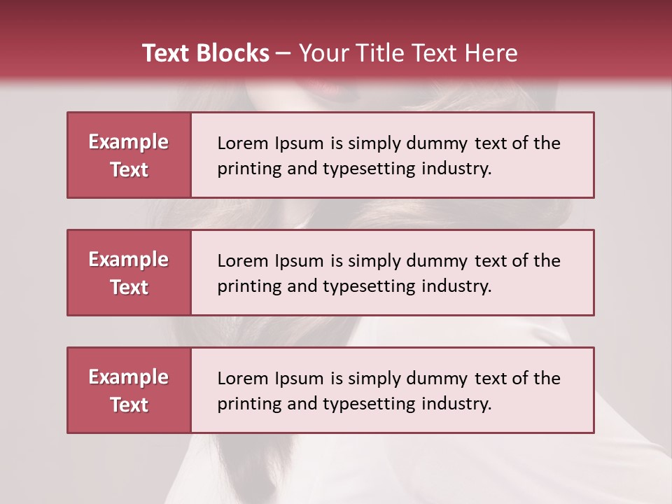 A Woman With Long Hair Is Posing For The Camera PowerPoint Template