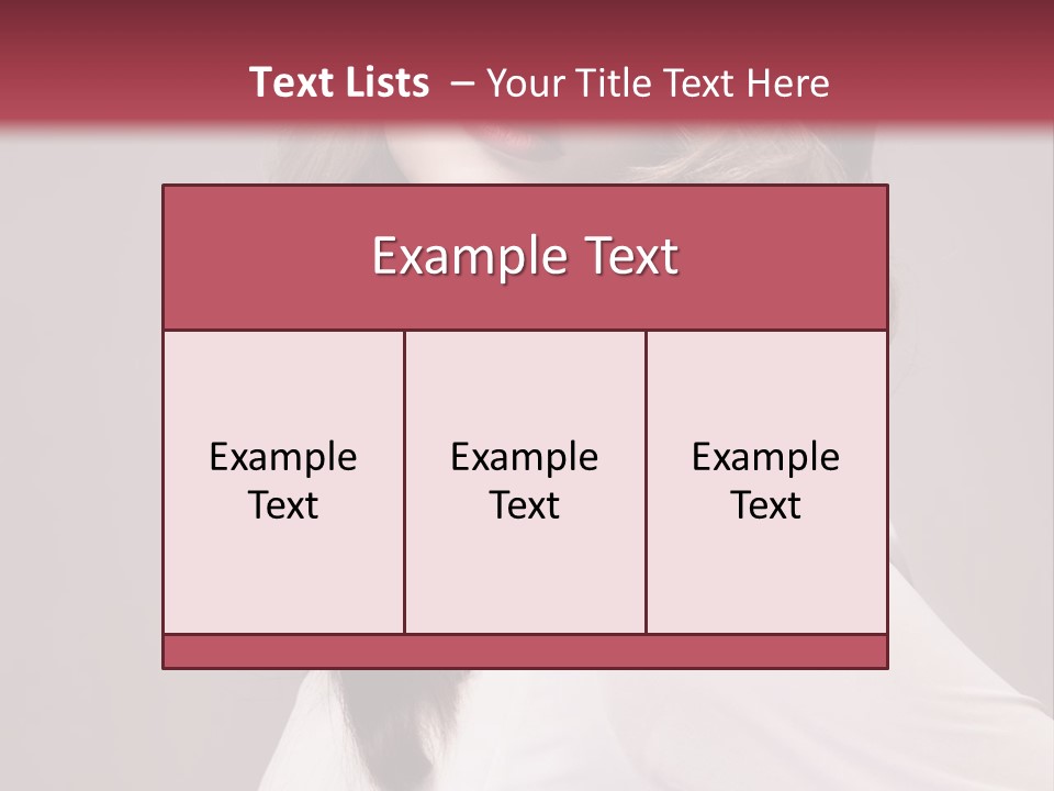 A Woman With Long Hair Is Posing For The Camera PowerPoint Template