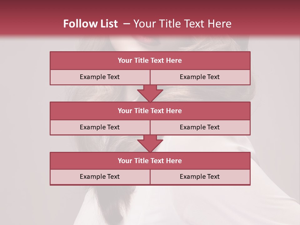 A Woman With Long Hair Is Posing For The Camera PowerPoint Template
