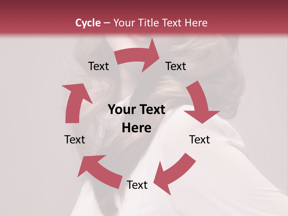 A Woman With Long Hair Is Posing For The Camera PowerPoint Template