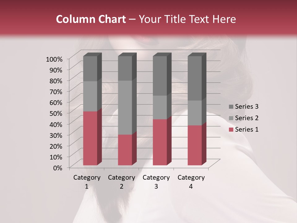A Woman With Long Hair Is Posing For The Camera PowerPoint Template