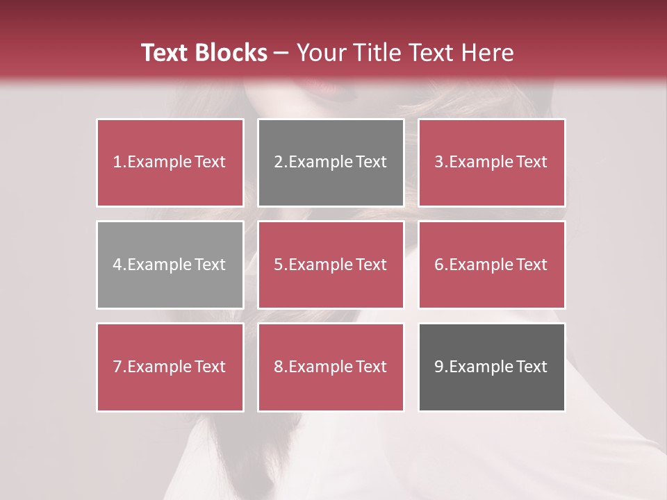 A Woman With Long Hair Is Posing For The Camera PowerPoint Template