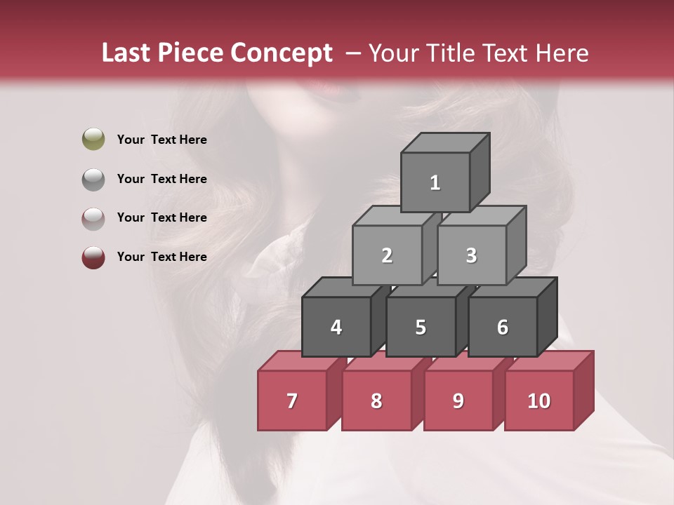 A Woman With Long Hair Is Posing For The Camera PowerPoint Template