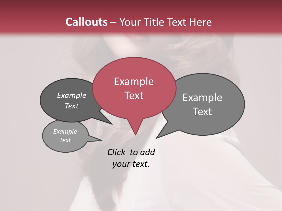 A Woman With Long Hair Is Posing For The Camera PowerPoint Template