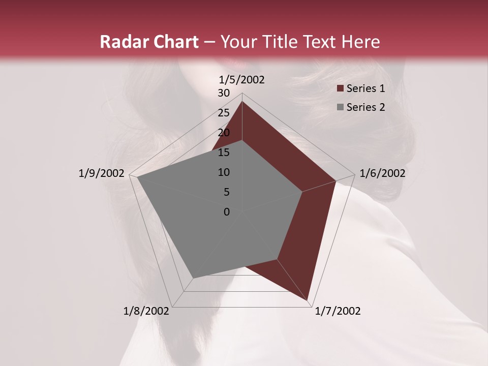 A Woman With Long Hair Is Posing For The Camera PowerPoint Template
