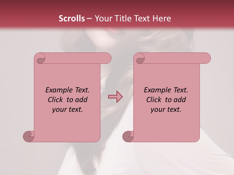 A Woman With Long Hair Is Posing For The Camera PowerPoint Template