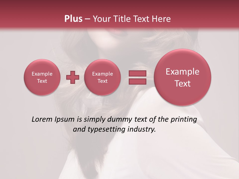 A Woman With Long Hair Is Posing For The Camera PowerPoint Template