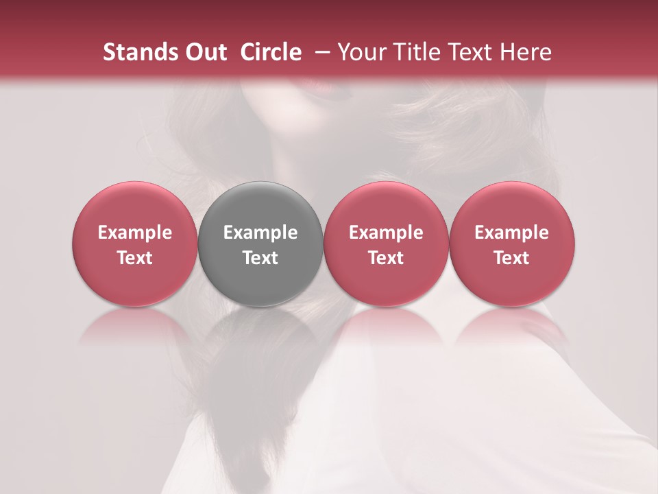 A Woman With Long Hair Is Posing For The Camera PowerPoint Template