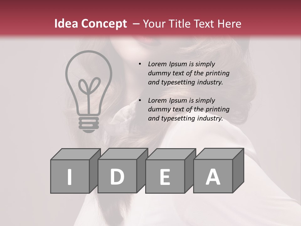 A Woman With Long Hair Is Posing For The Camera PowerPoint Template