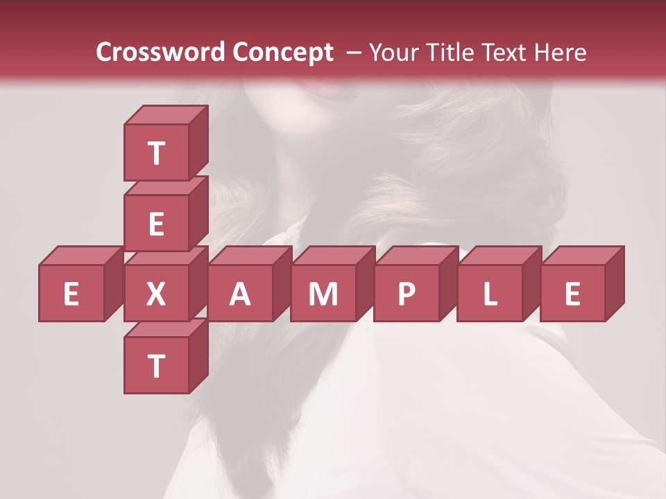 A Woman With Long Hair Is Posing For The Camera PowerPoint Template