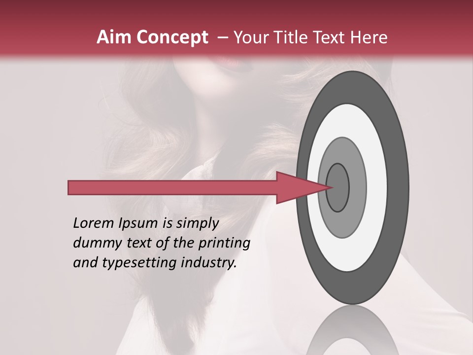 A Woman With Long Hair Is Posing For The Camera PowerPoint Template