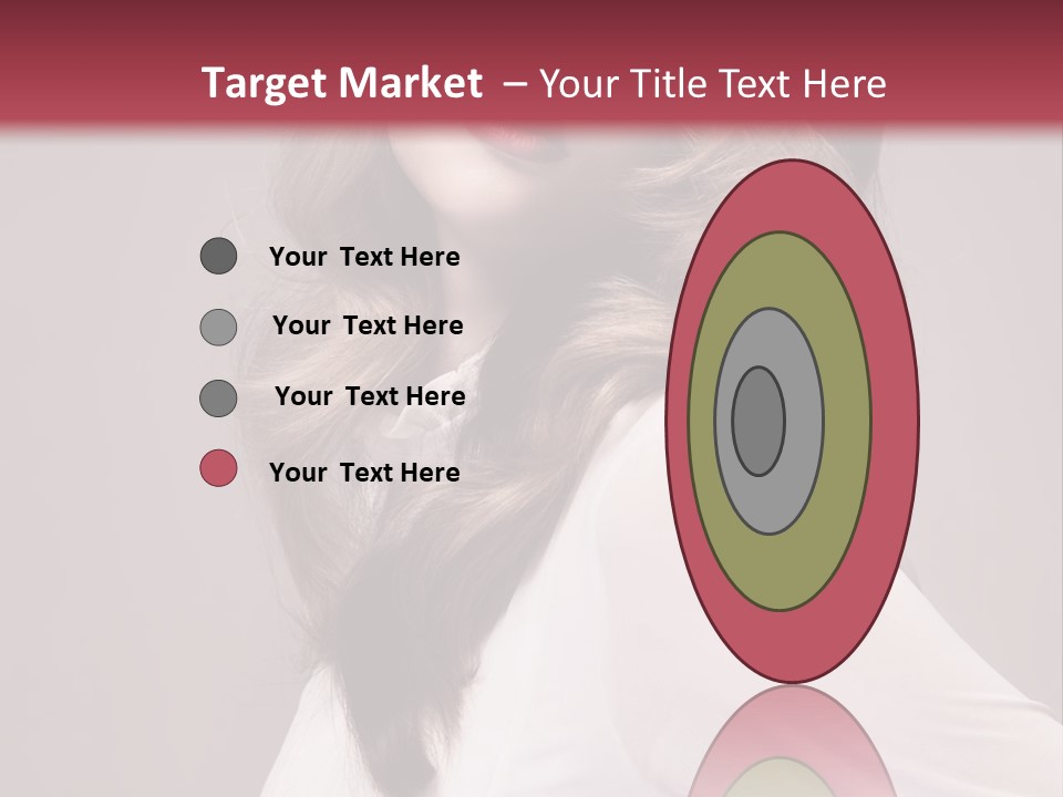 A Woman With Long Hair Is Posing For The Camera PowerPoint Template