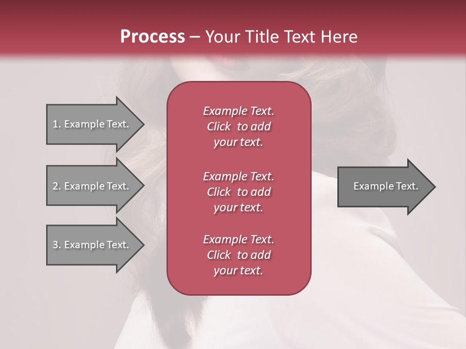 A Woman With Long Hair Is Posing For The Camera PowerPoint Template