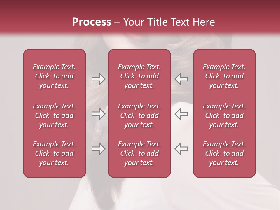 A Woman With Long Hair Is Posing For The Camera PowerPoint Template
