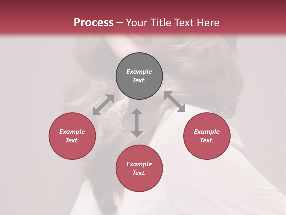 A Woman With Long Hair Is Posing For The Camera PowerPoint Template