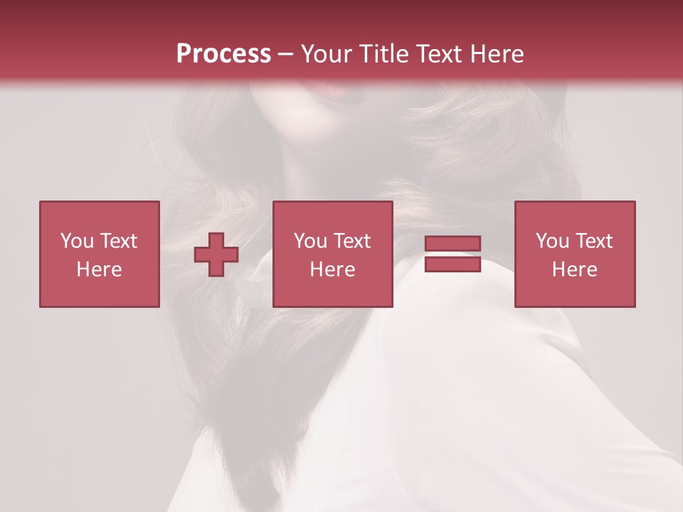 A Woman With Long Hair Is Posing For The Camera PowerPoint Template