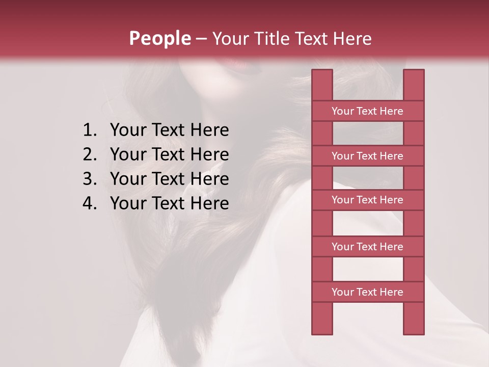 A Woman With Long Hair Is Posing For The Camera PowerPoint Template