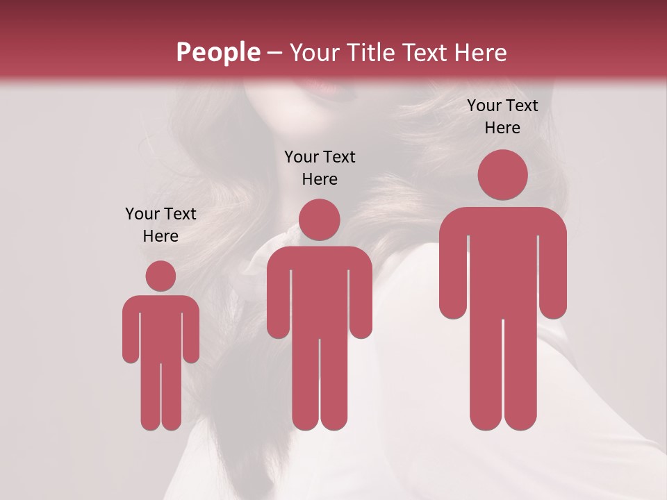 A Woman With Long Hair Is Posing For The Camera PowerPoint Template