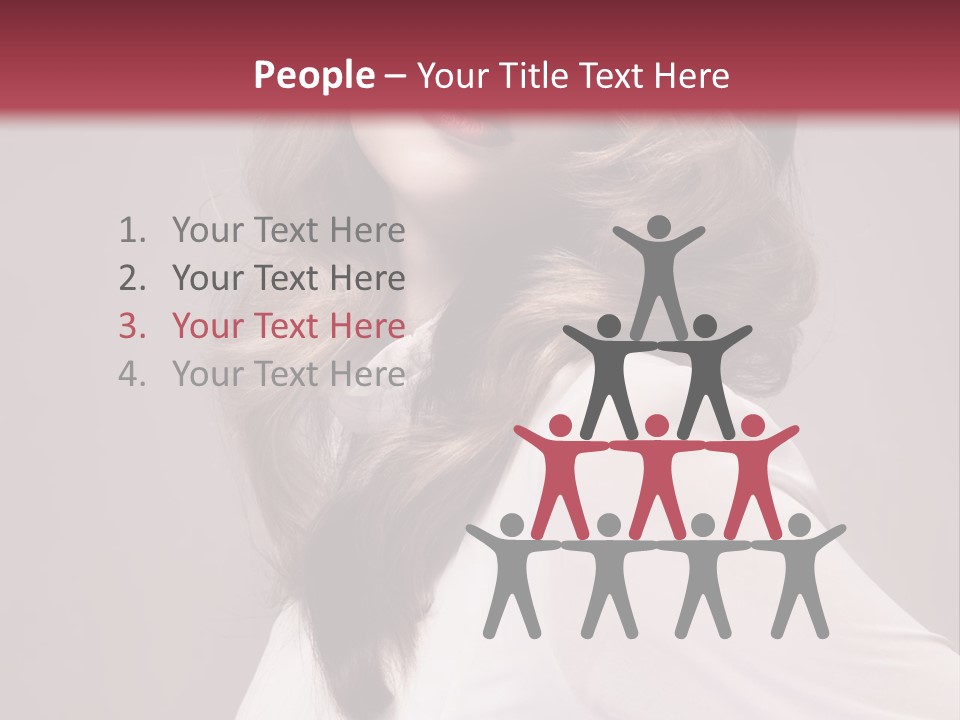 A Woman With Long Hair Is Posing For The Camera PowerPoint Template