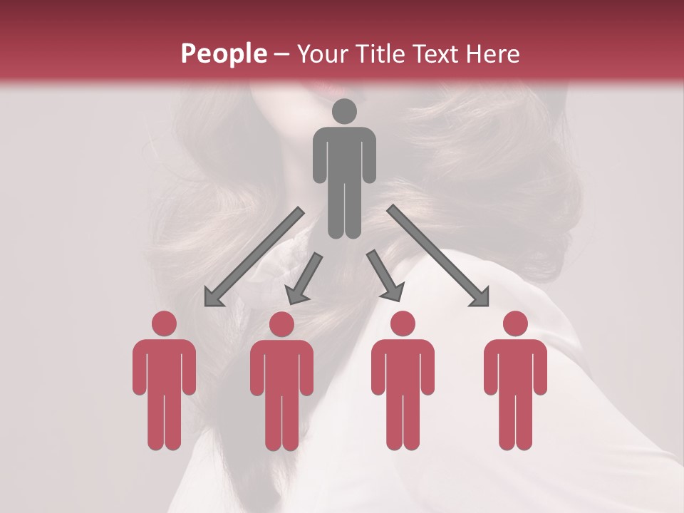 A Woman With Long Hair Is Posing For The Camera PowerPoint Template