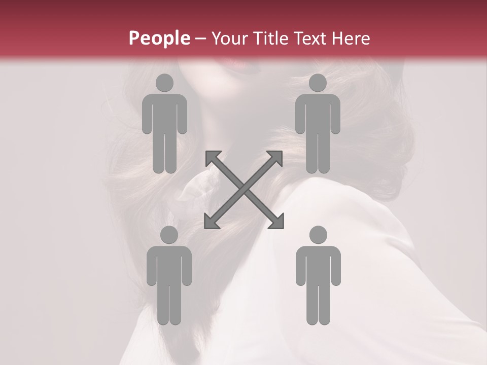 A Woman With Long Hair Is Posing For The Camera PowerPoint Template