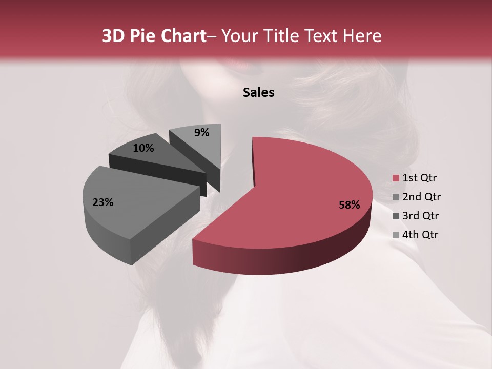 A Woman With Long Hair Is Posing For The Camera PowerPoint Template