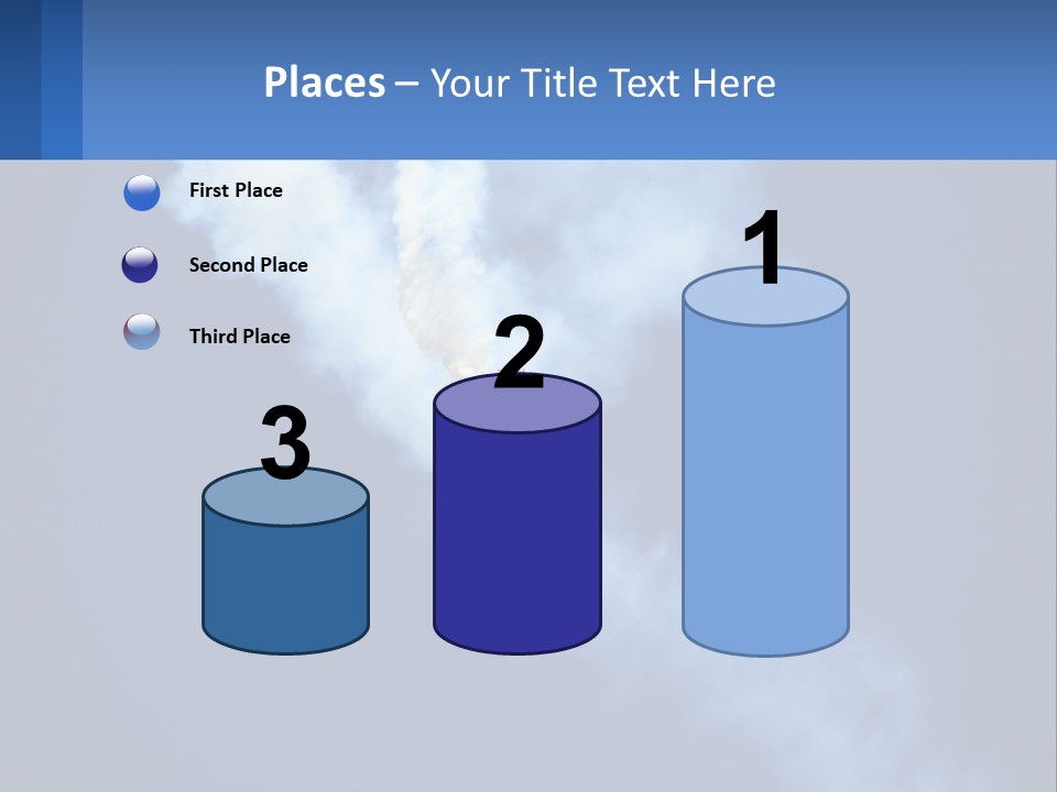A Plane Flying In The Sky With Smoke Coming Out Of It PowerPoint Template