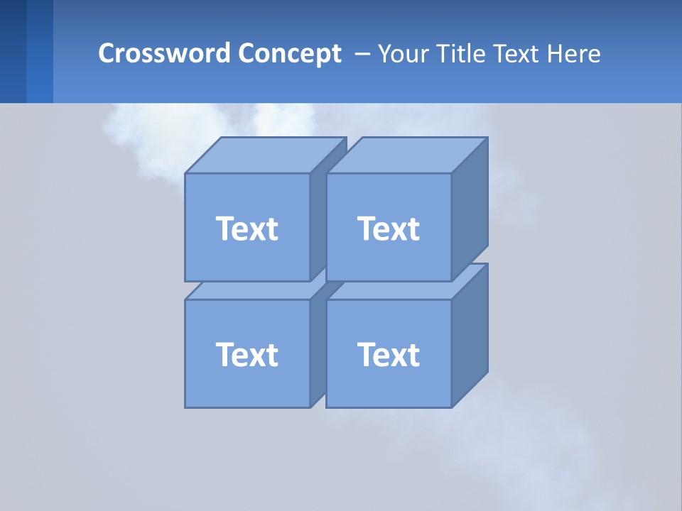 A Plane Flying In The Sky With Smoke Coming Out Of It PowerPoint Template