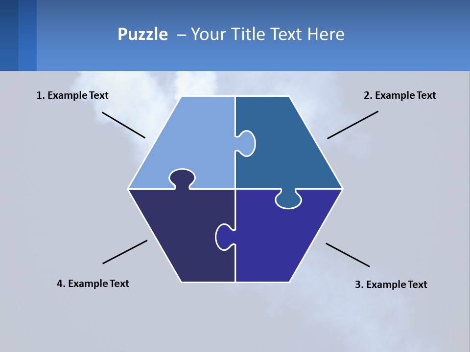 A Plane Flying In The Sky With Smoke Coming Out Of It PowerPoint Template