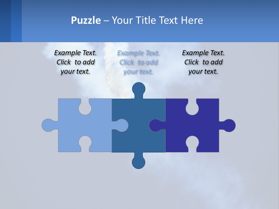 A Plane Flying In The Sky With Smoke Coming Out Of It PowerPoint Template