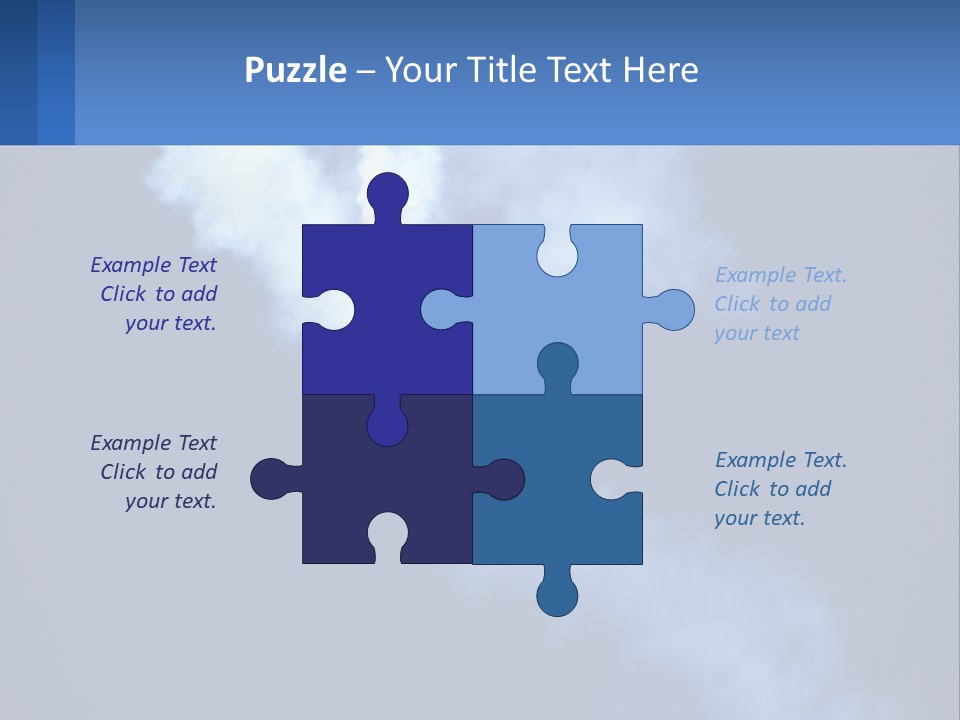 A Plane Flying In The Sky With Smoke Coming Out Of It PowerPoint Template
