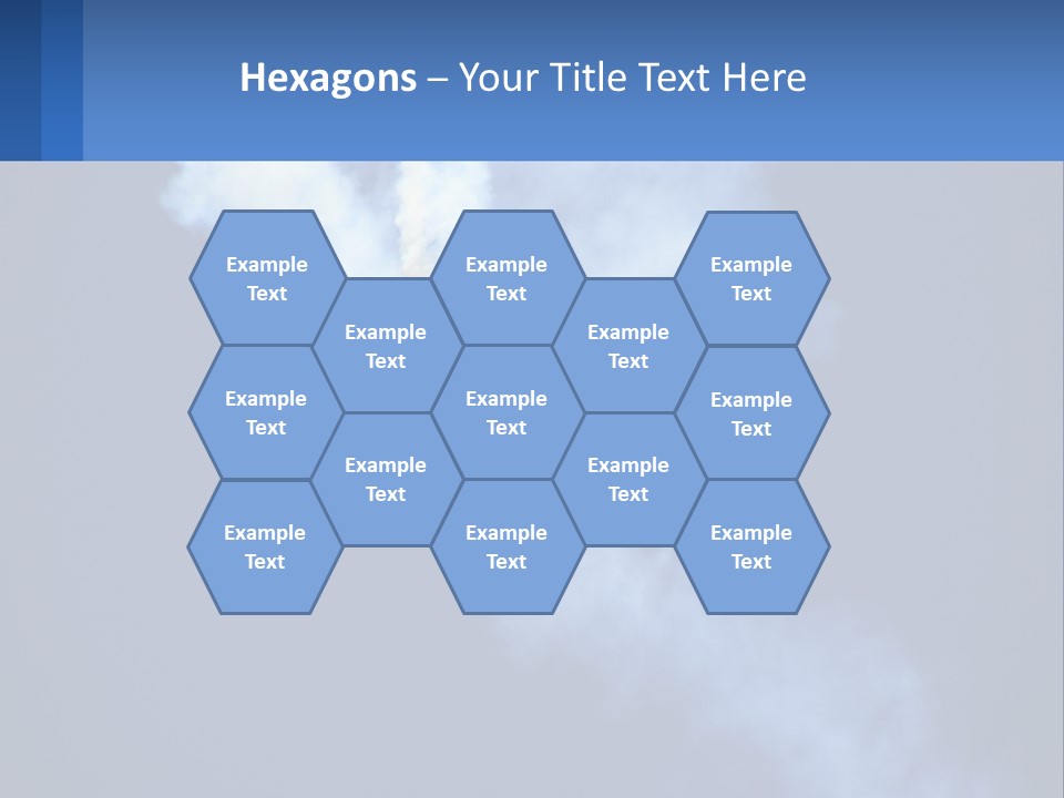A Plane Flying In The Sky With Smoke Coming Out Of It PowerPoint Template