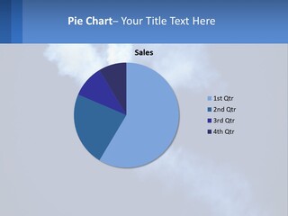 A Plane Flying In The Sky With Smoke Coming Out Of It PowerPoint Template